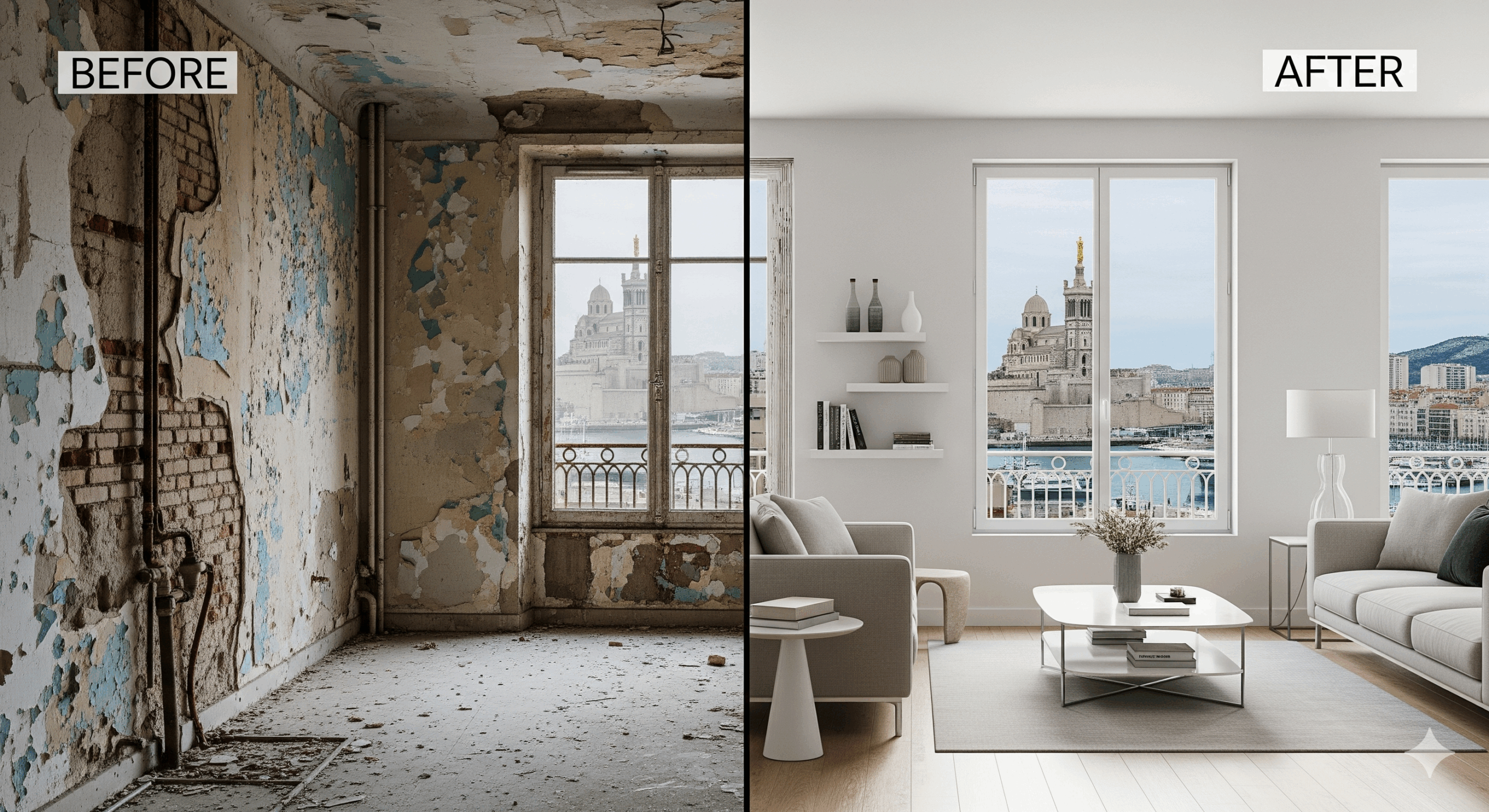 rénovation complète d'appartement à Marseille